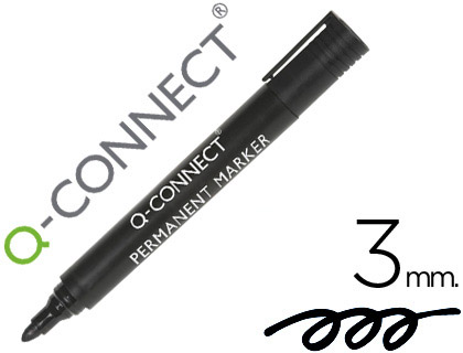 Rotulador Q-Connect tinta negra punta redonda